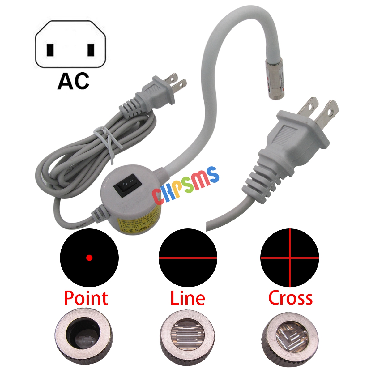 Industrial Laser Technology - 110V-120V AC Plug Magnetic Base, 360°