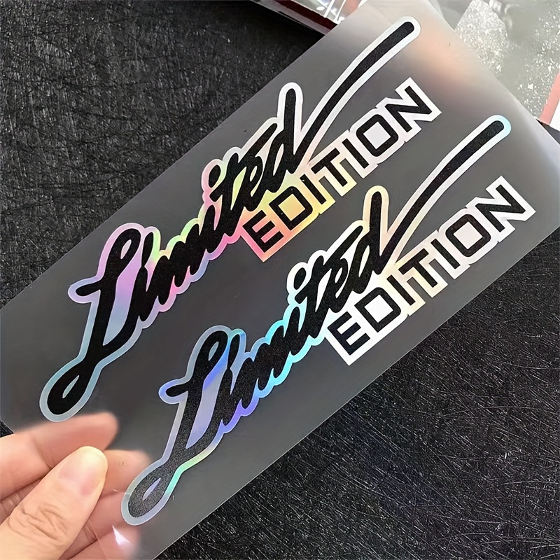 Industrial Grade Laser - 2-piece high-grade vinyl badge stickers -