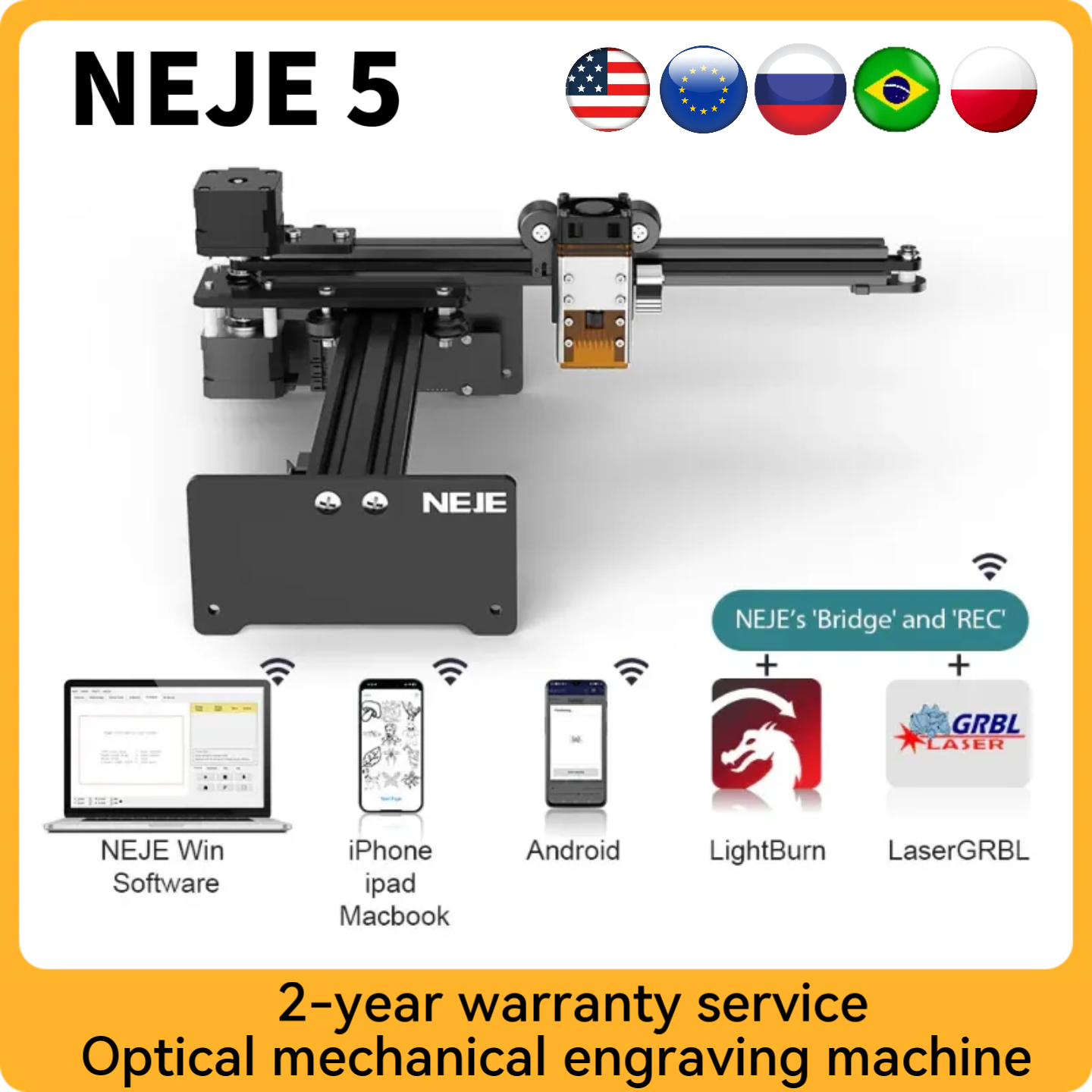 Industrial Laser Blasting - 7W/12W Wood Cutting Machine NEJE 5