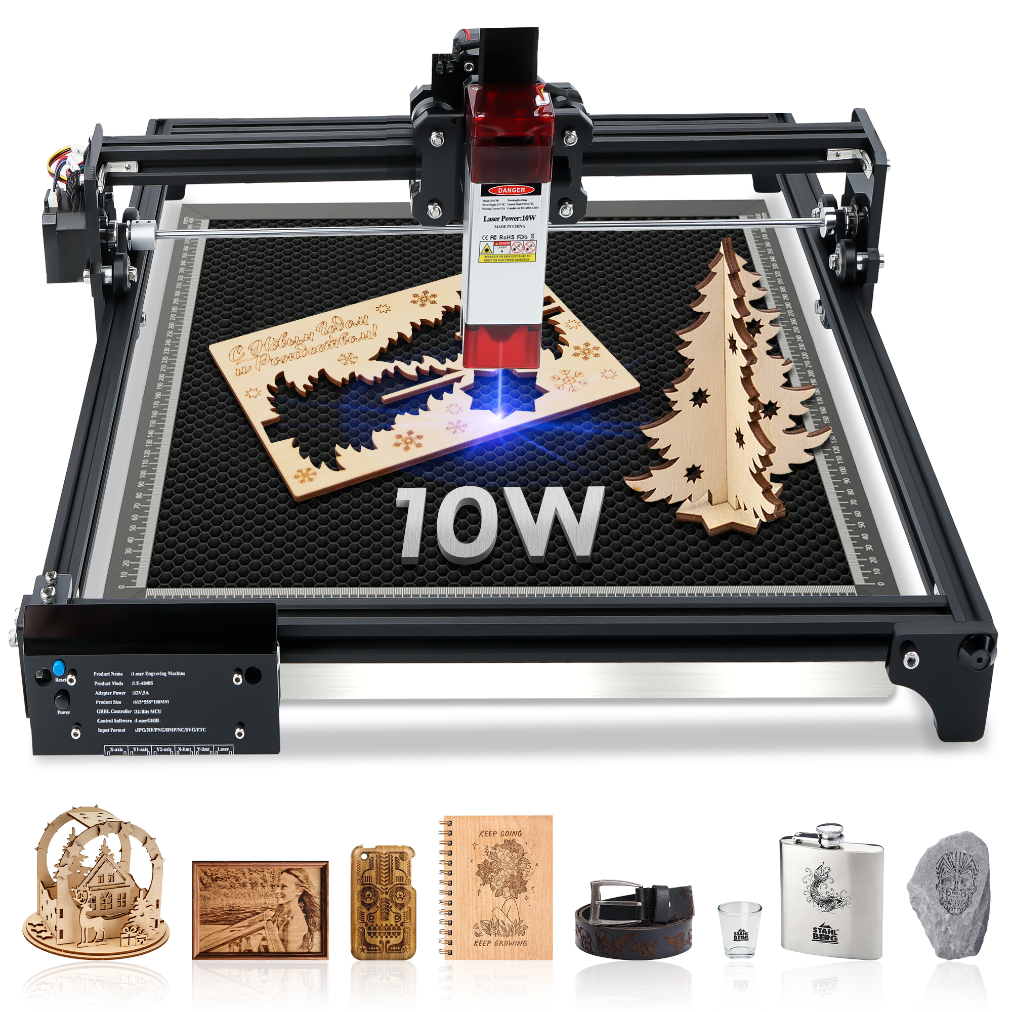 Acrylic Cutting Machine - 10W Laser Cutting Machine, GRBL 32Bit