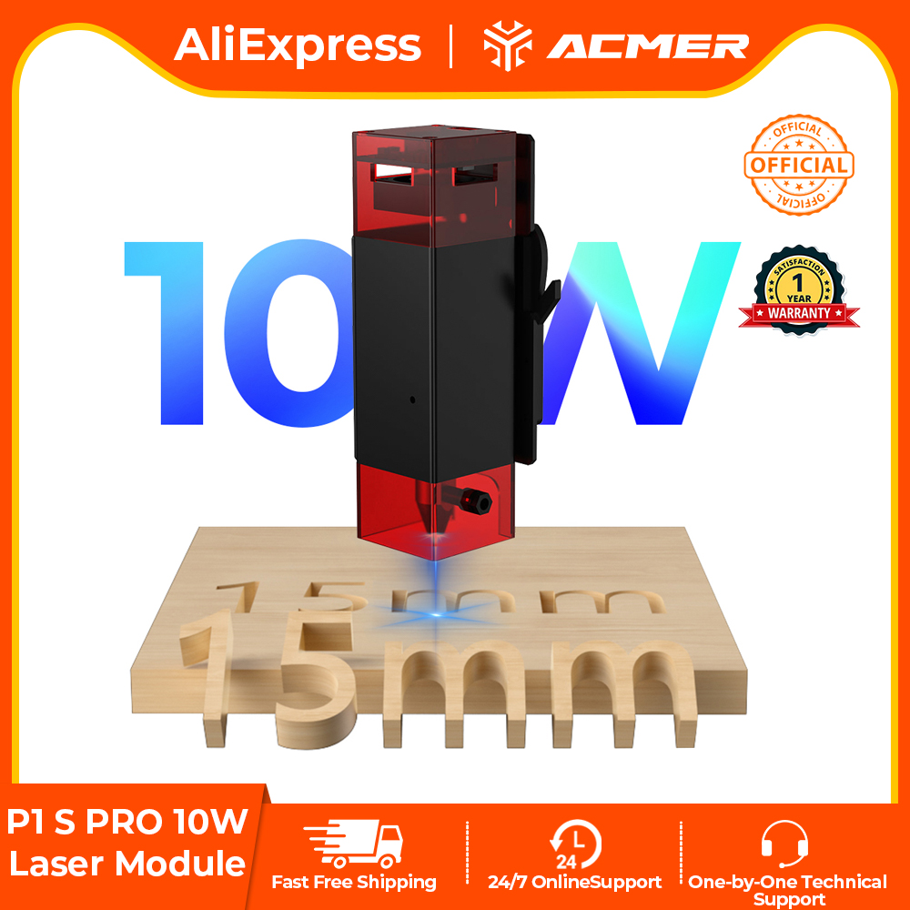 Acrylic Cutting Machine - ACMER 10W Laser Head Upgrade Kit