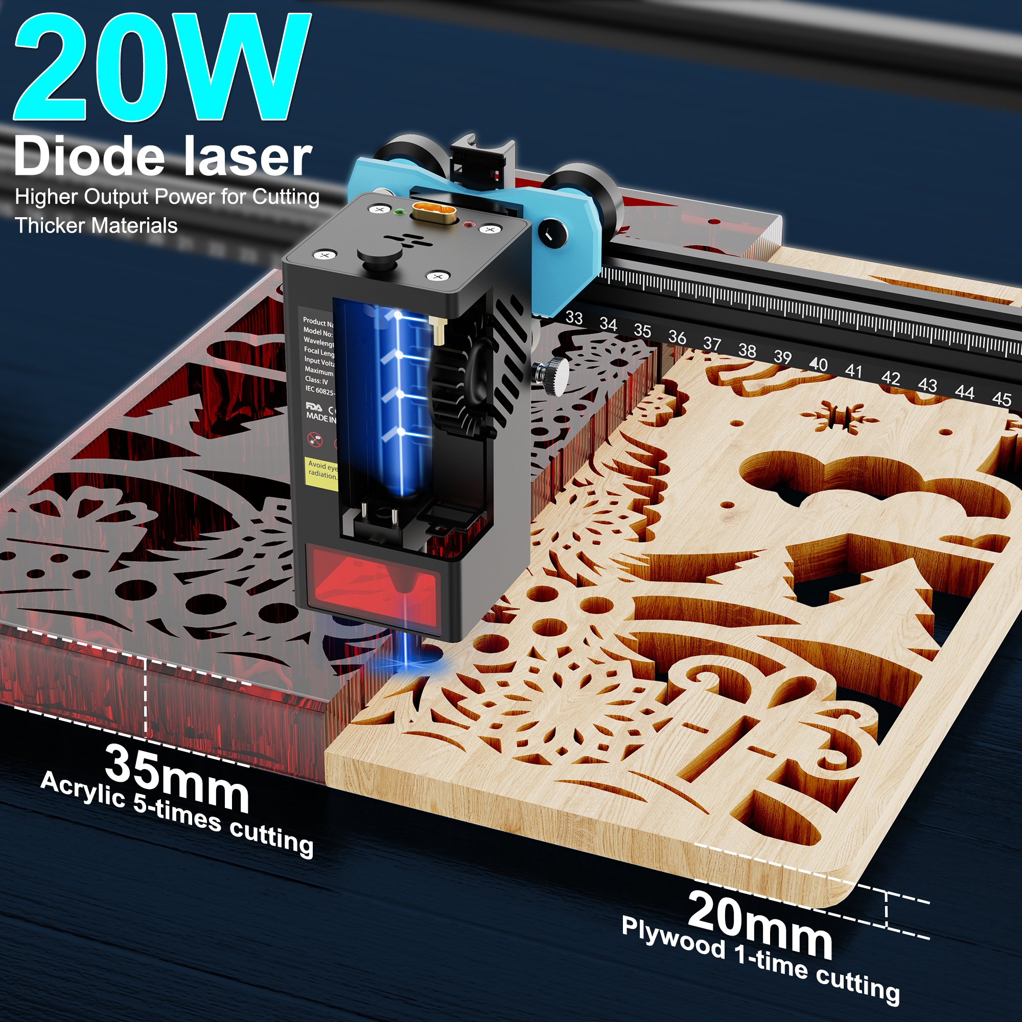 Twotrees TTS-20 Max Metal 20W  - Acrylic Cutting Machine avis et prix