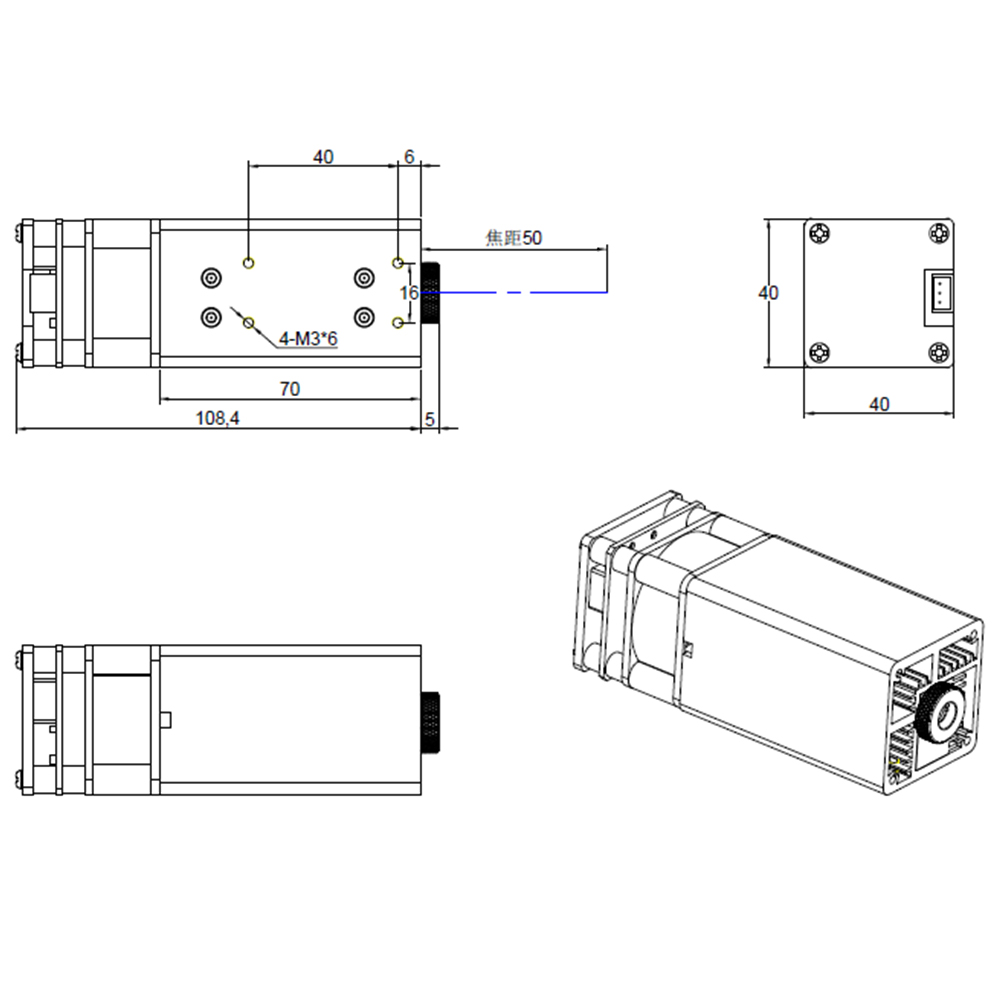 Twotrees 80W Laser Head For En - Metal Laser Cutter Head avis et prix