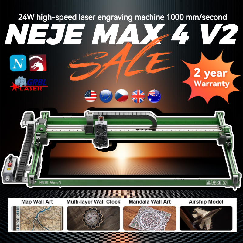 NEJE Max 4 V2 E80 24W High-Spe - Industrial Laser Engraver For Wood avis et prix