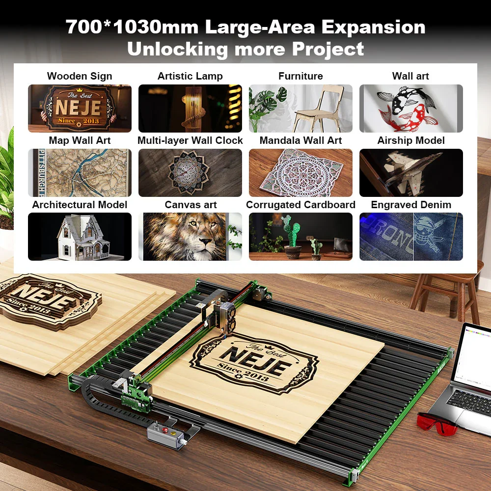 NEJE Max 4 V2 E80 24W High-Spe - Industrial Laser Engraver For Wood avis et prix