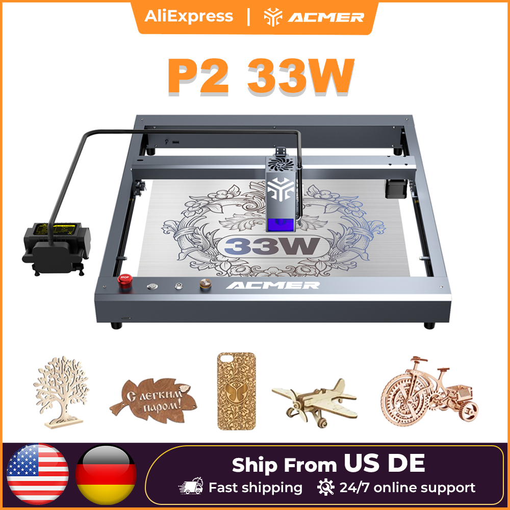 ACMER P2 33W lasers Engraver W - Industrial Laser Engraver For Wood avis et prix