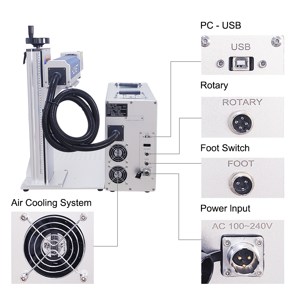 Hunst 50W 30W Fiber Laser Mark - Industrial Laser Blasting avis et prix