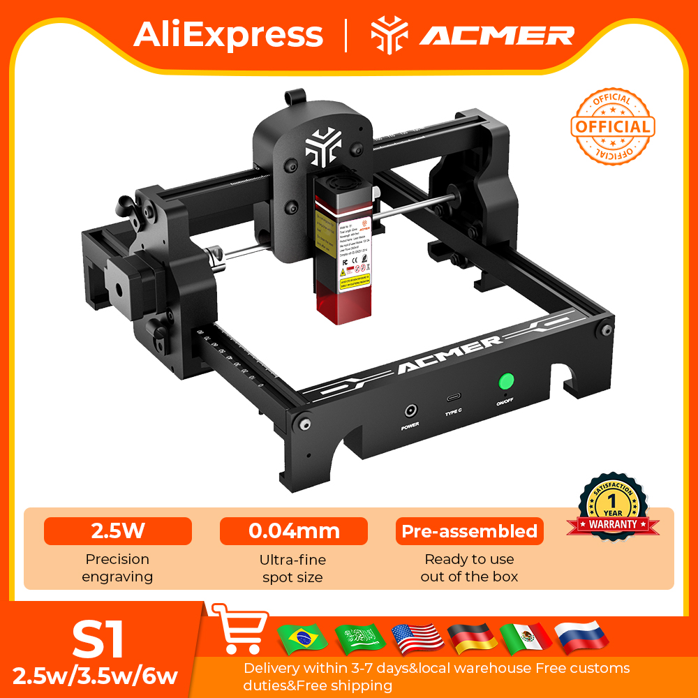 ACMER S1 Mini Laser Engraving  - Acrylic Cutting Machine avis et prix