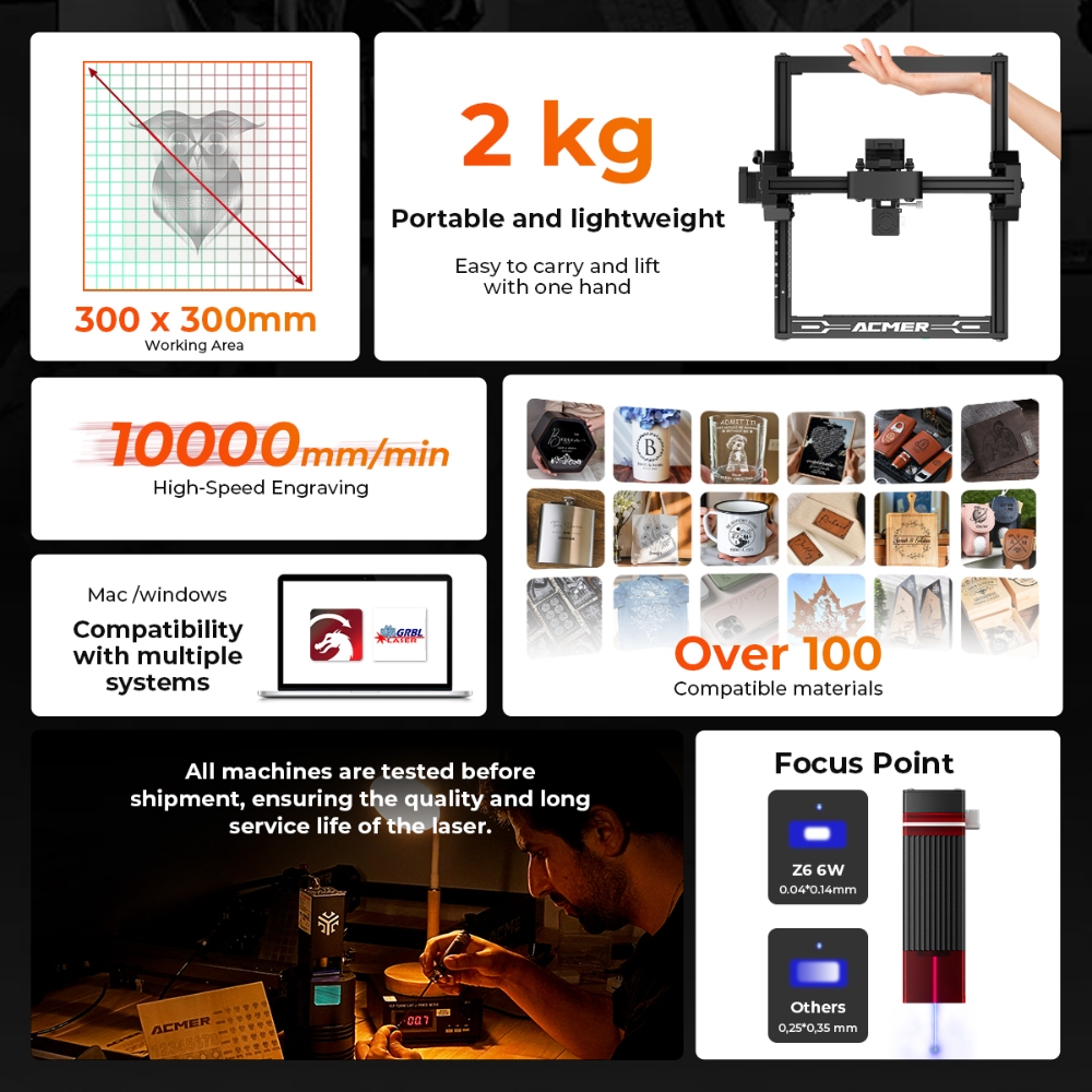 ELIDOR Z6 6W Laser Engraver an - Industrial Laser Blasting avis et prix