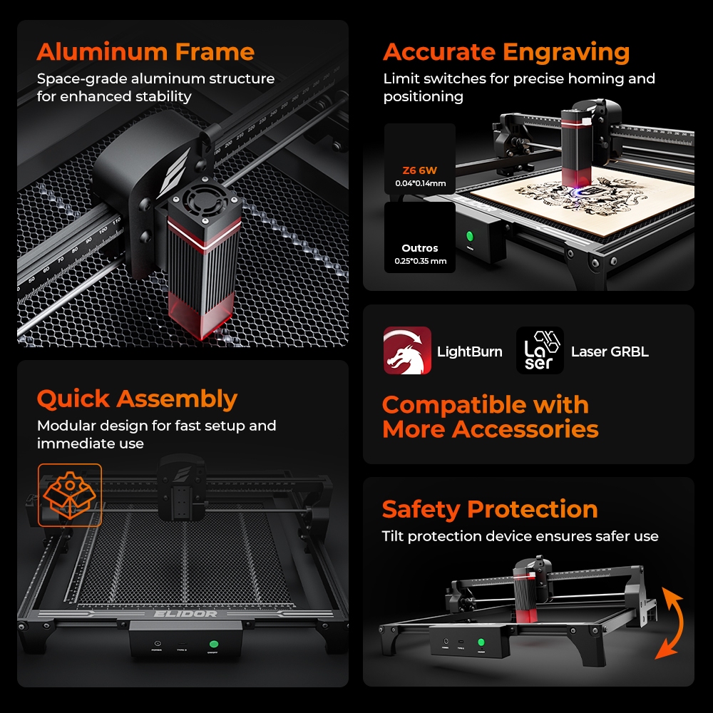 ELIDOR Z6 6W Laser Engraver an - Industrial Laser Blasting avis et prix
