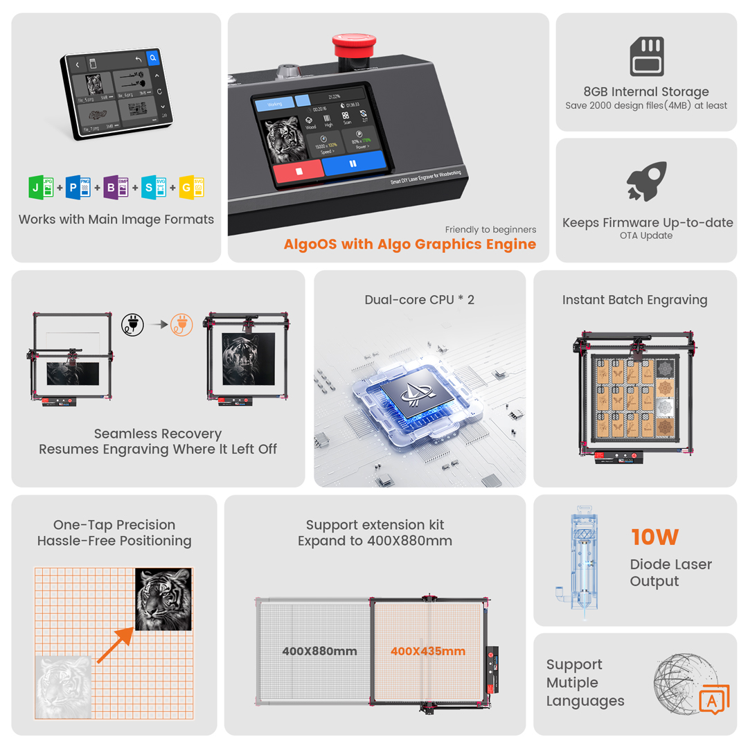 AlgoLaser DIY KIT MK2 10W Lase - Industrial Laser Blasting avis et prix