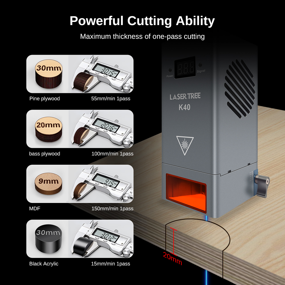 LASER TREE 20 30 40 60W Optica - Metal Laser Cutter Head avis et prix