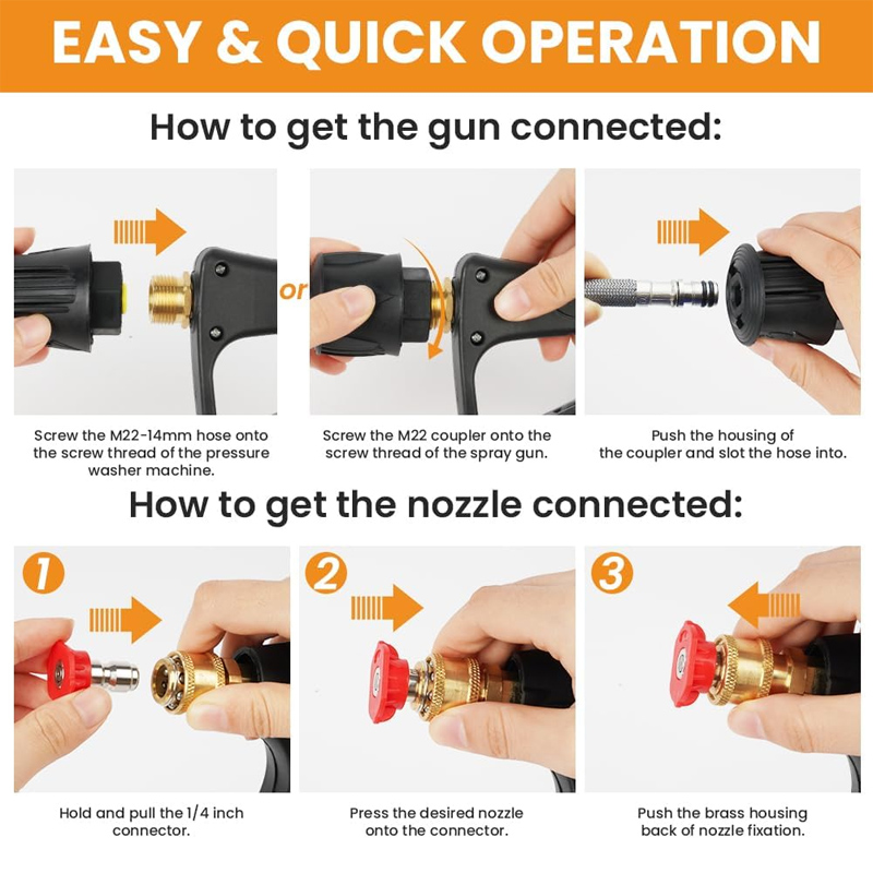 High Pressure Washer Gun with  - Laser Nozzle Ceramic avis et prix
