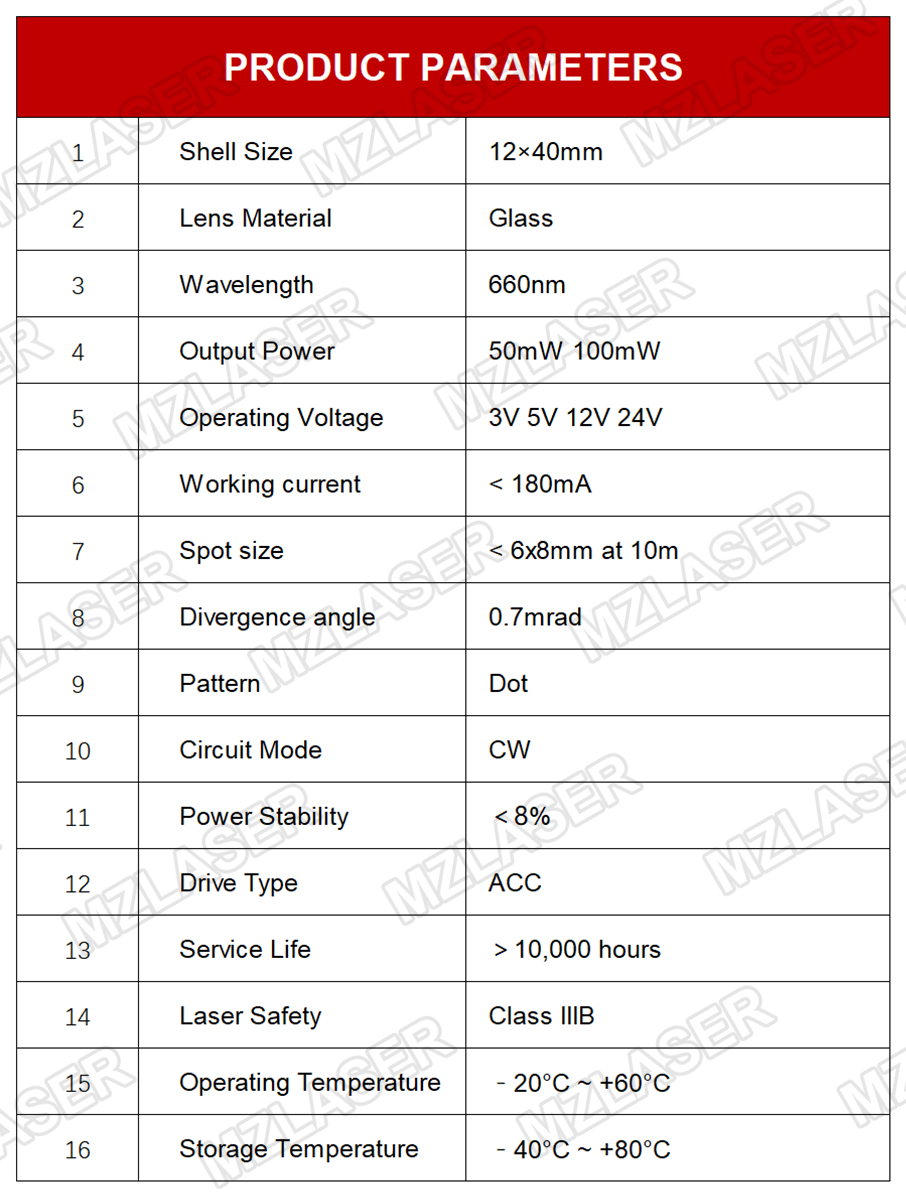 Compact Red Dot Laser Diode Mo - Industrial Grade Laser avis et prix