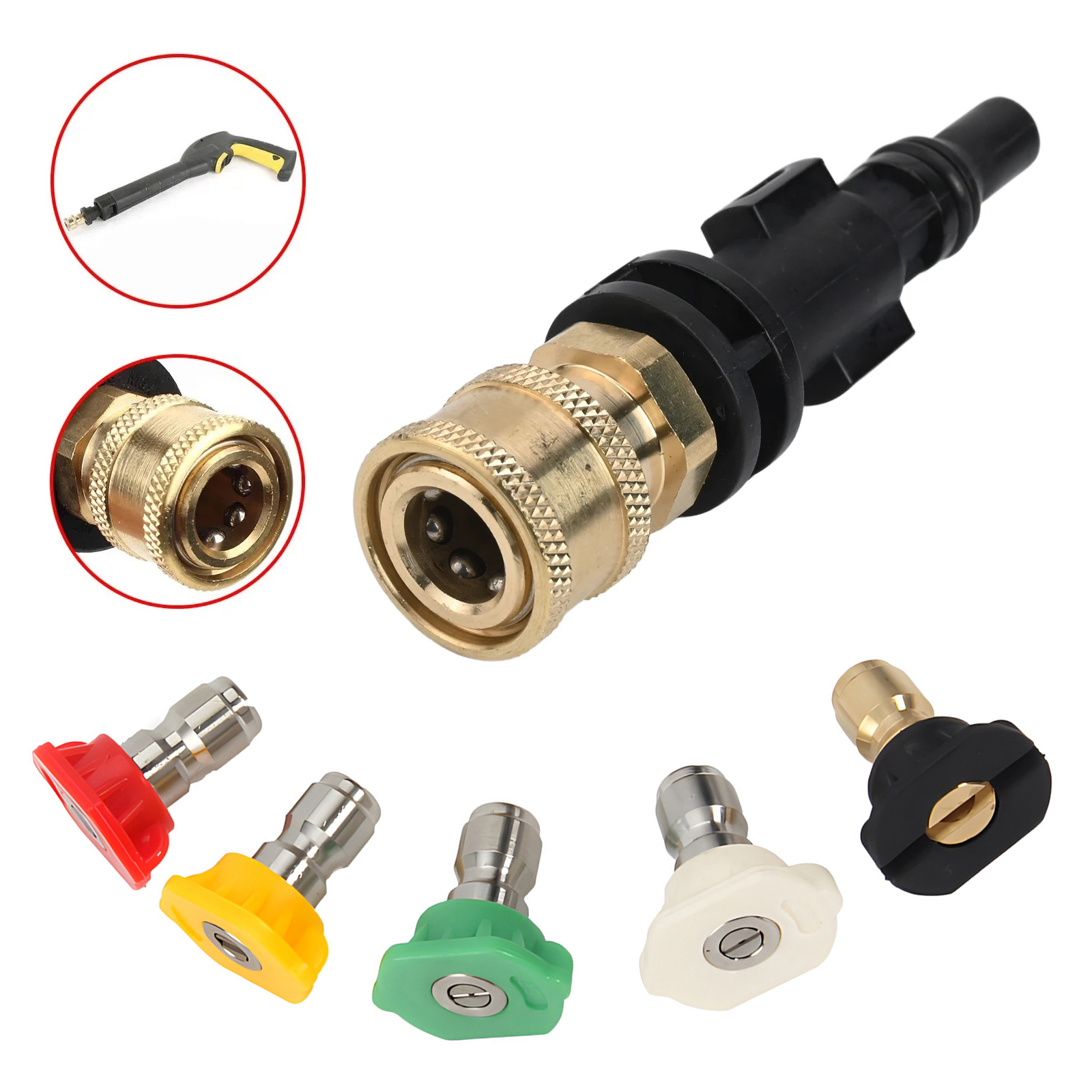 6Pc High Pressure Washer Quick - Laser Nozzle Ceramic avis et prix