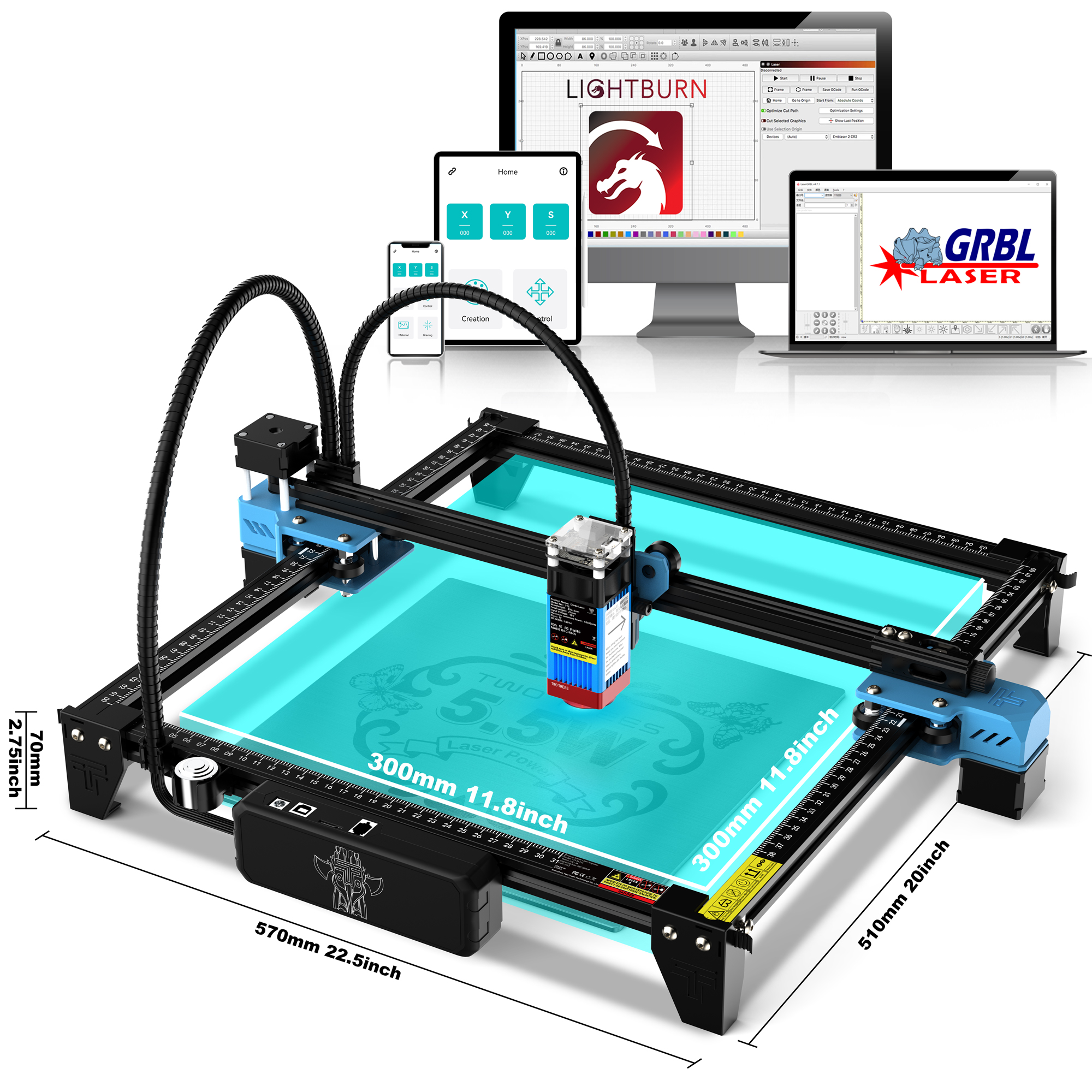 TwoTrees TTS-55 PRO CNC Laser  - Industrial Laser Blasting avis et prix